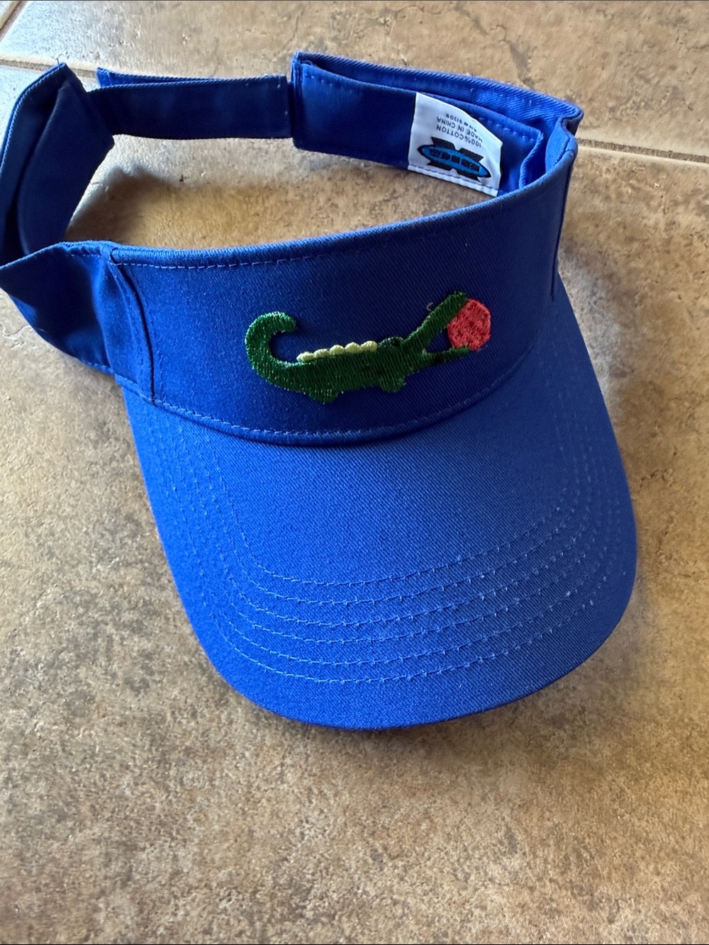 NWT Blue Visor with Green Crocodile Pickleball Embroidery